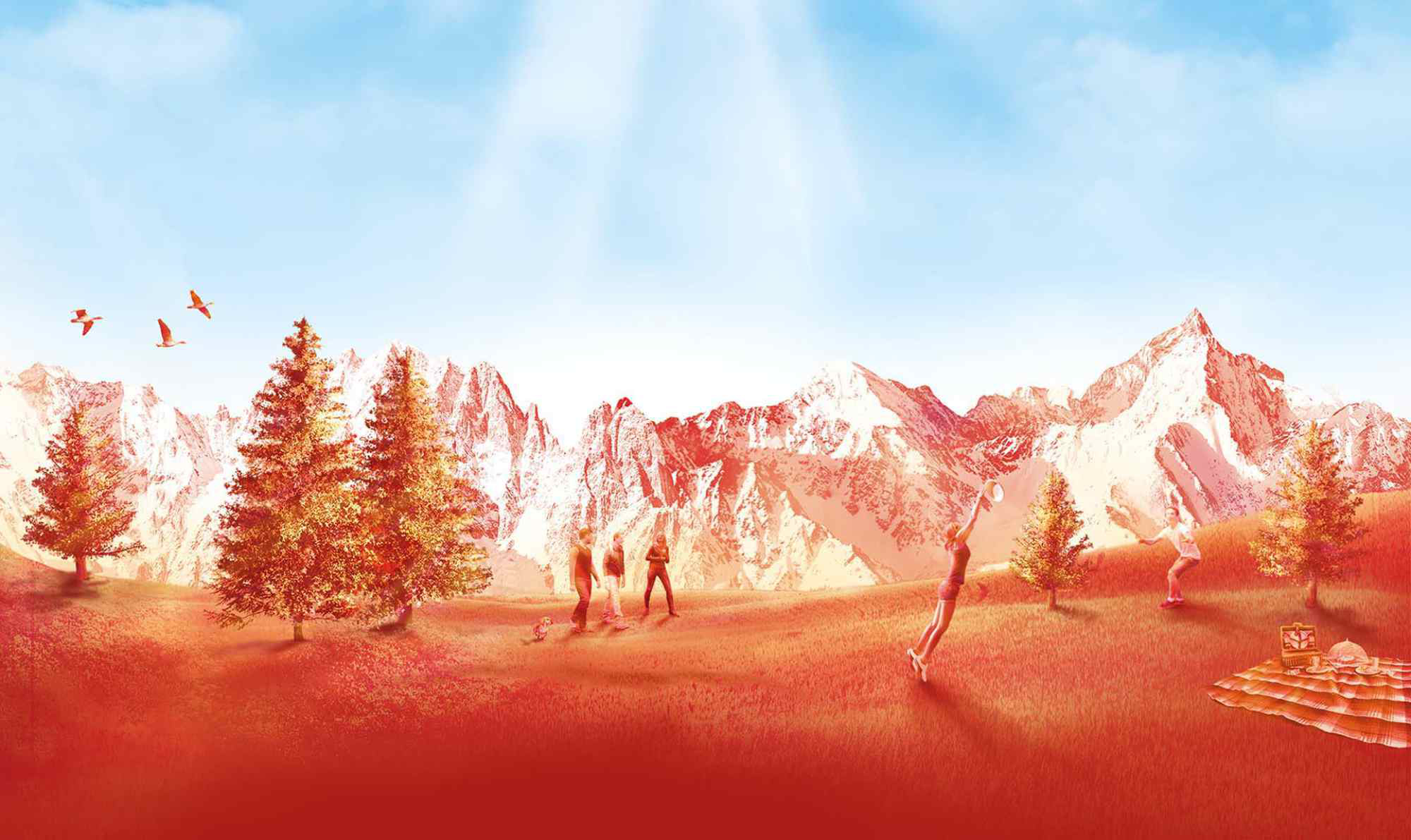 Alpen Swiss Mountains Scene