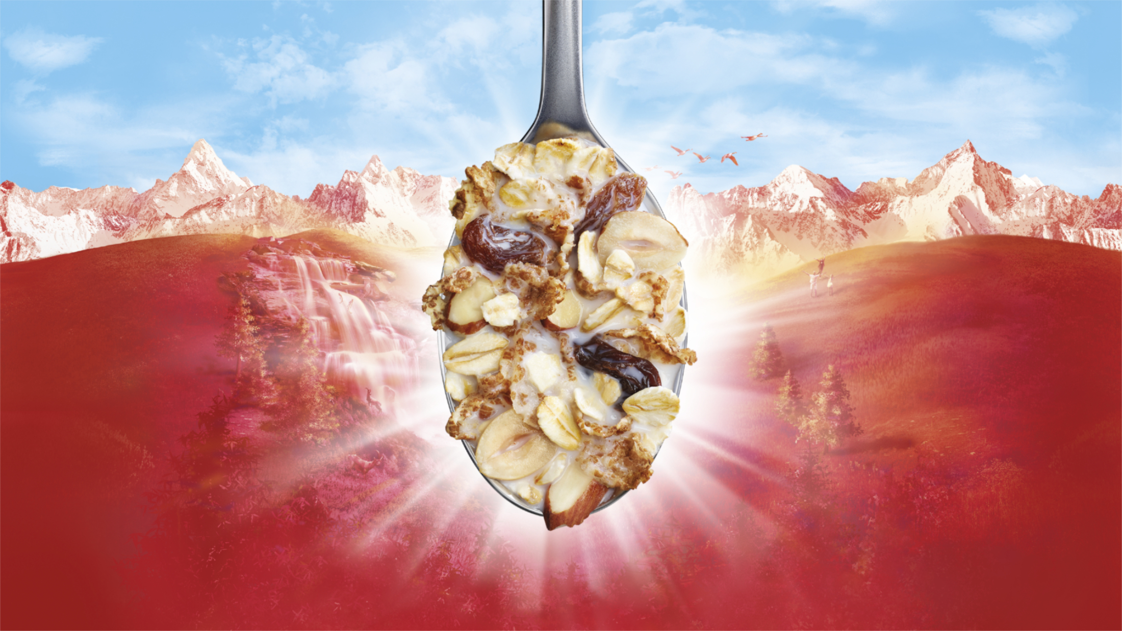 Alpen Mountain Range and Spoonful of Museli