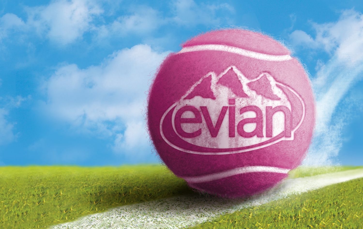 Evian Tennis Ball Logo