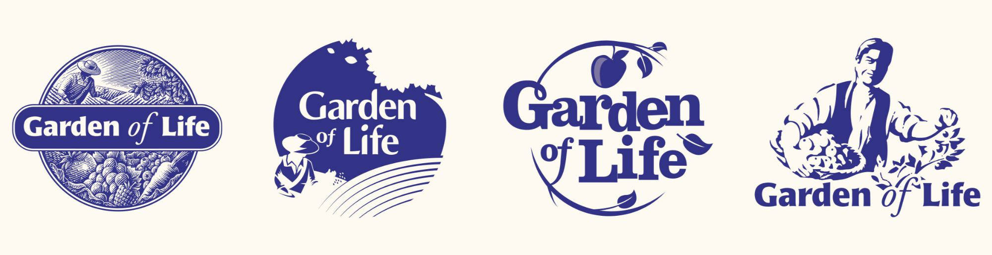 A selection of alternative Garden of Life Logos