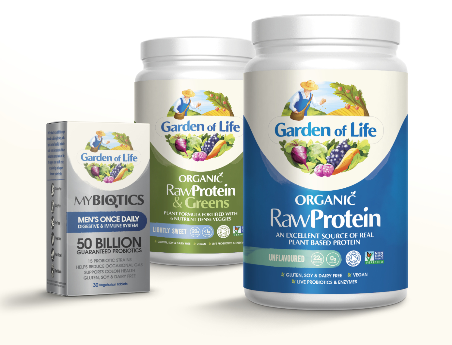 Selection of new Garden of Life packaging