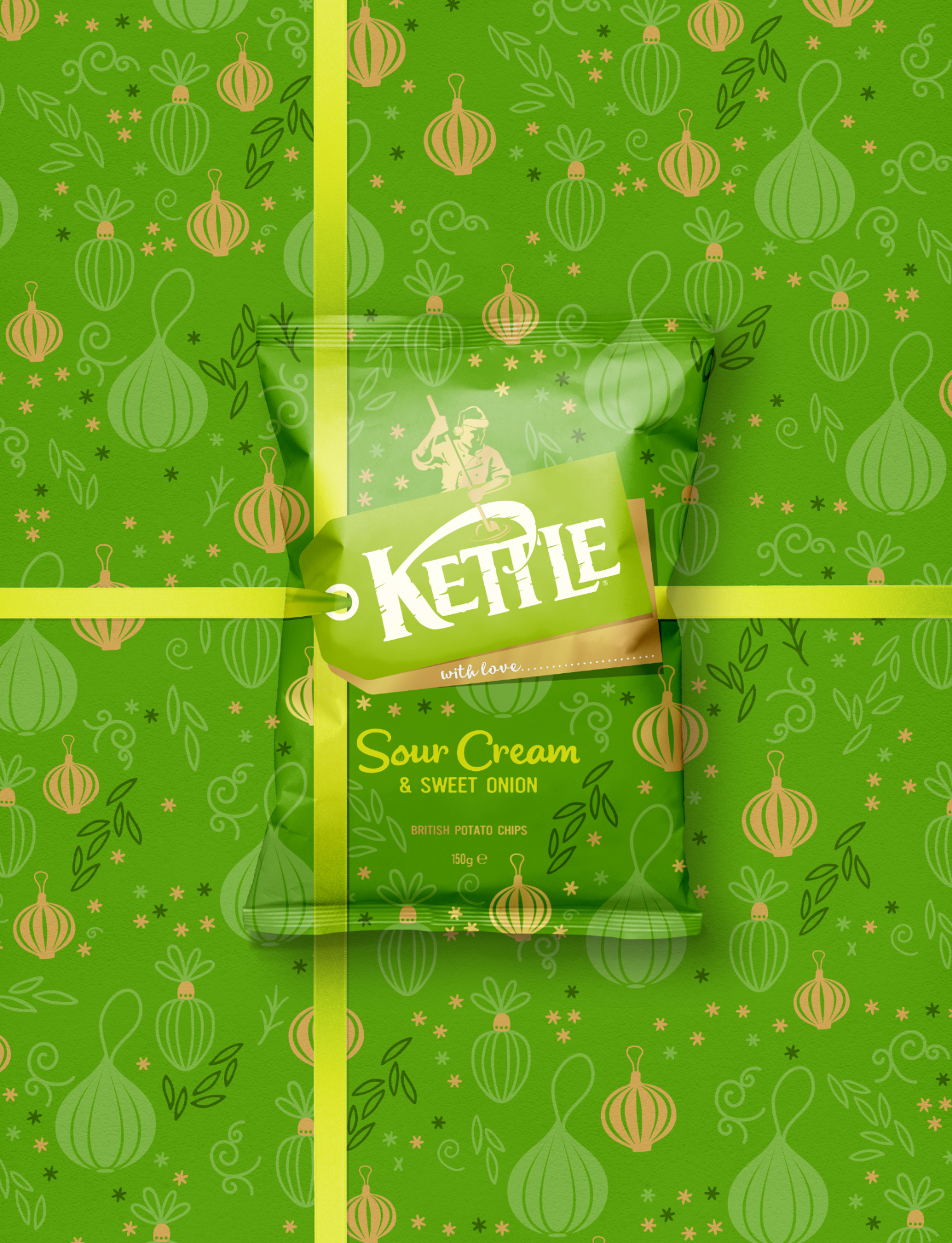 Kettle Sour Cream as wrapping paper