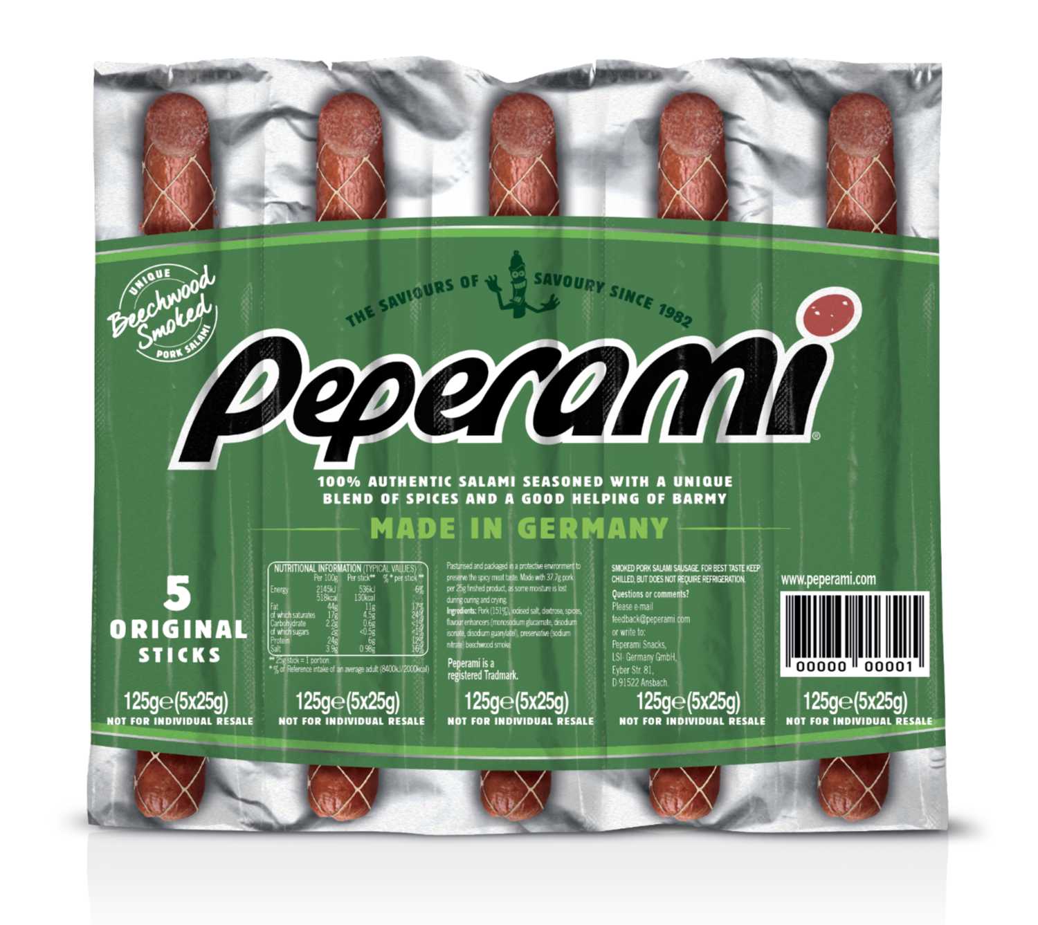 Back of Pack desgins for the Authentic Snacking Design
