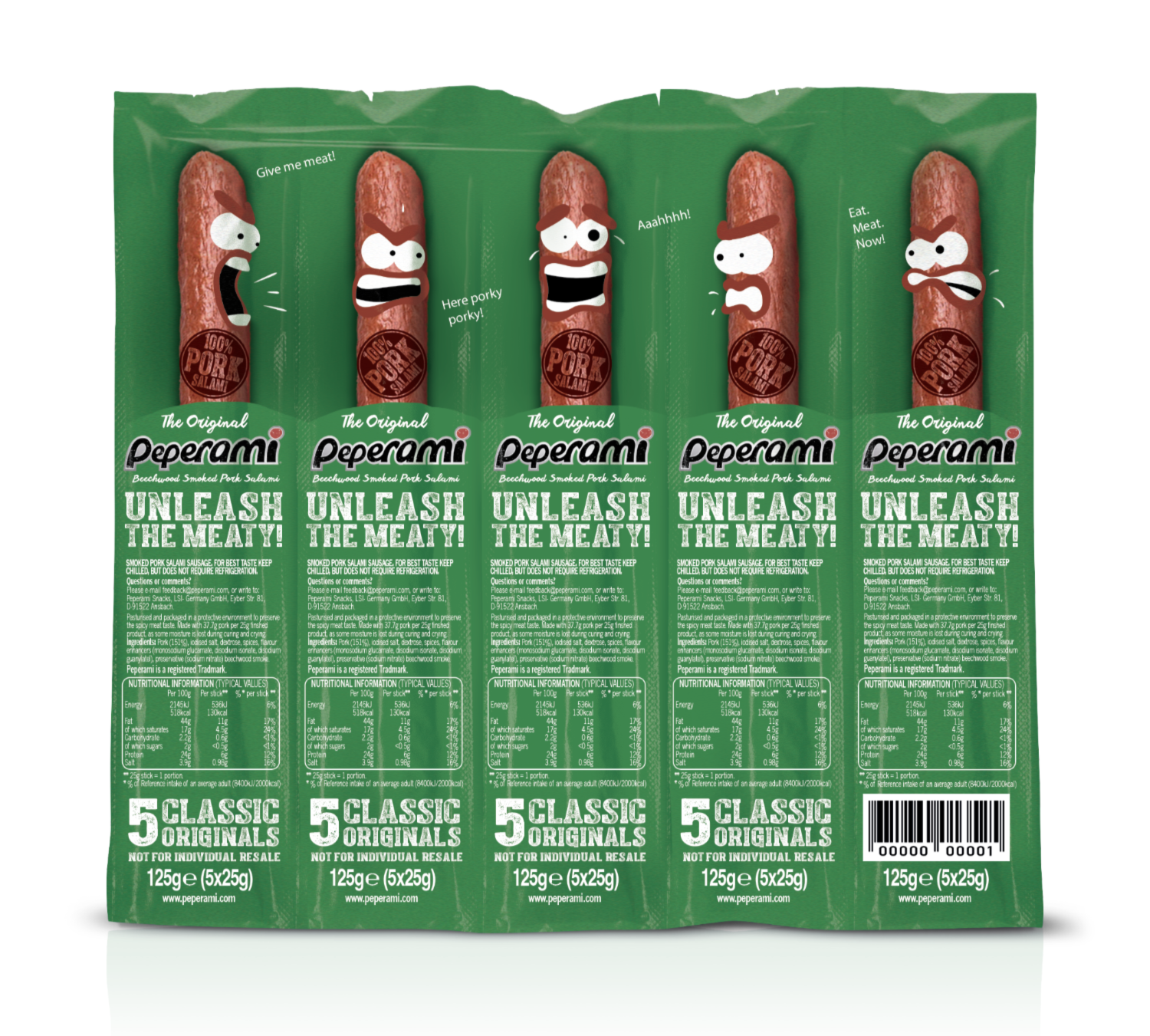 Back of Pack desgins for the Certified Salami Design