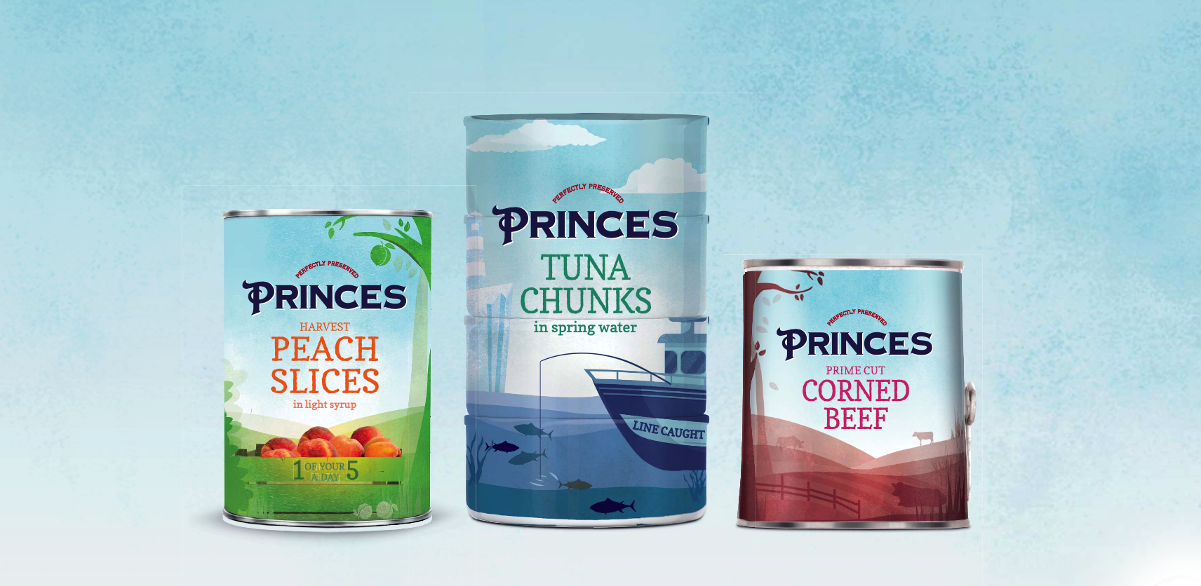 Princes cans for fresh produce design