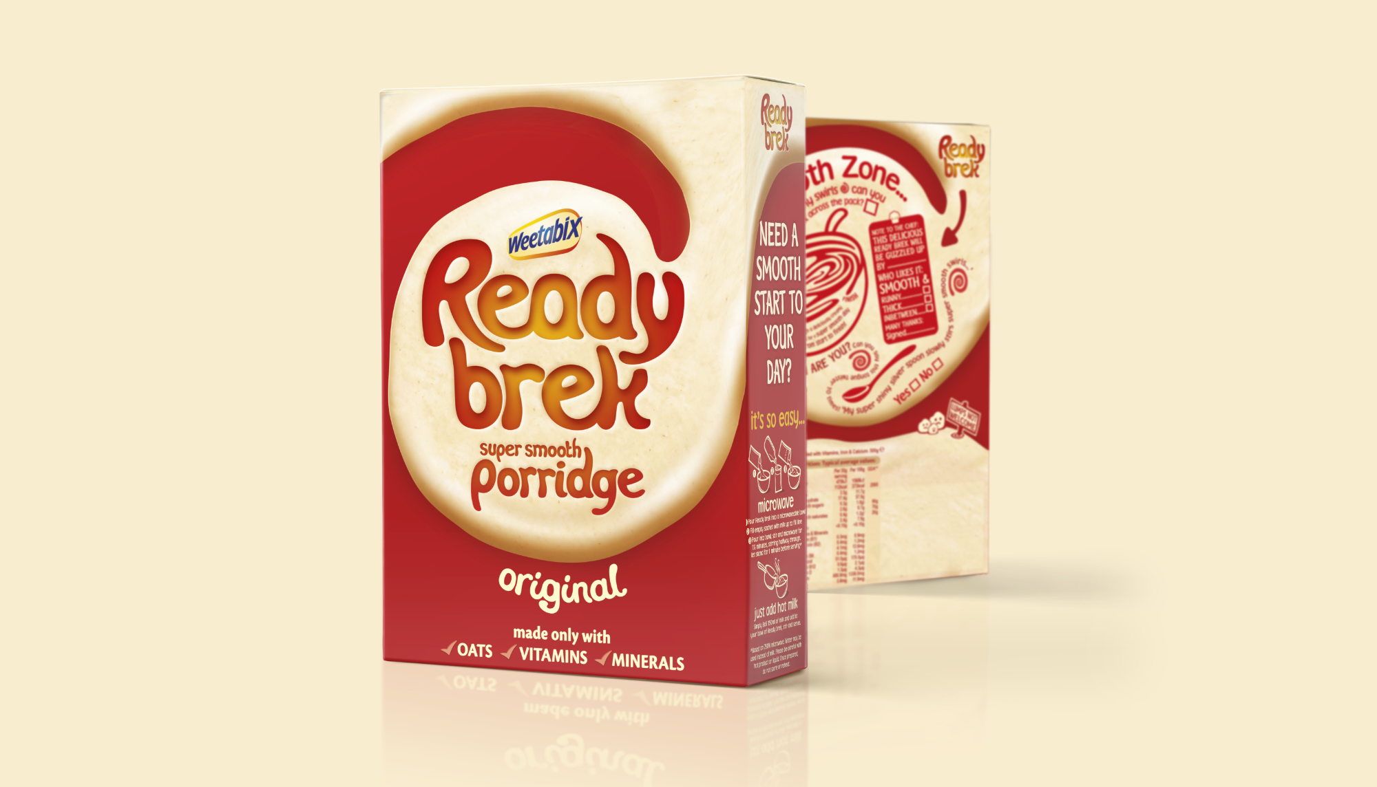 Ready Brek cereal boxes
            
