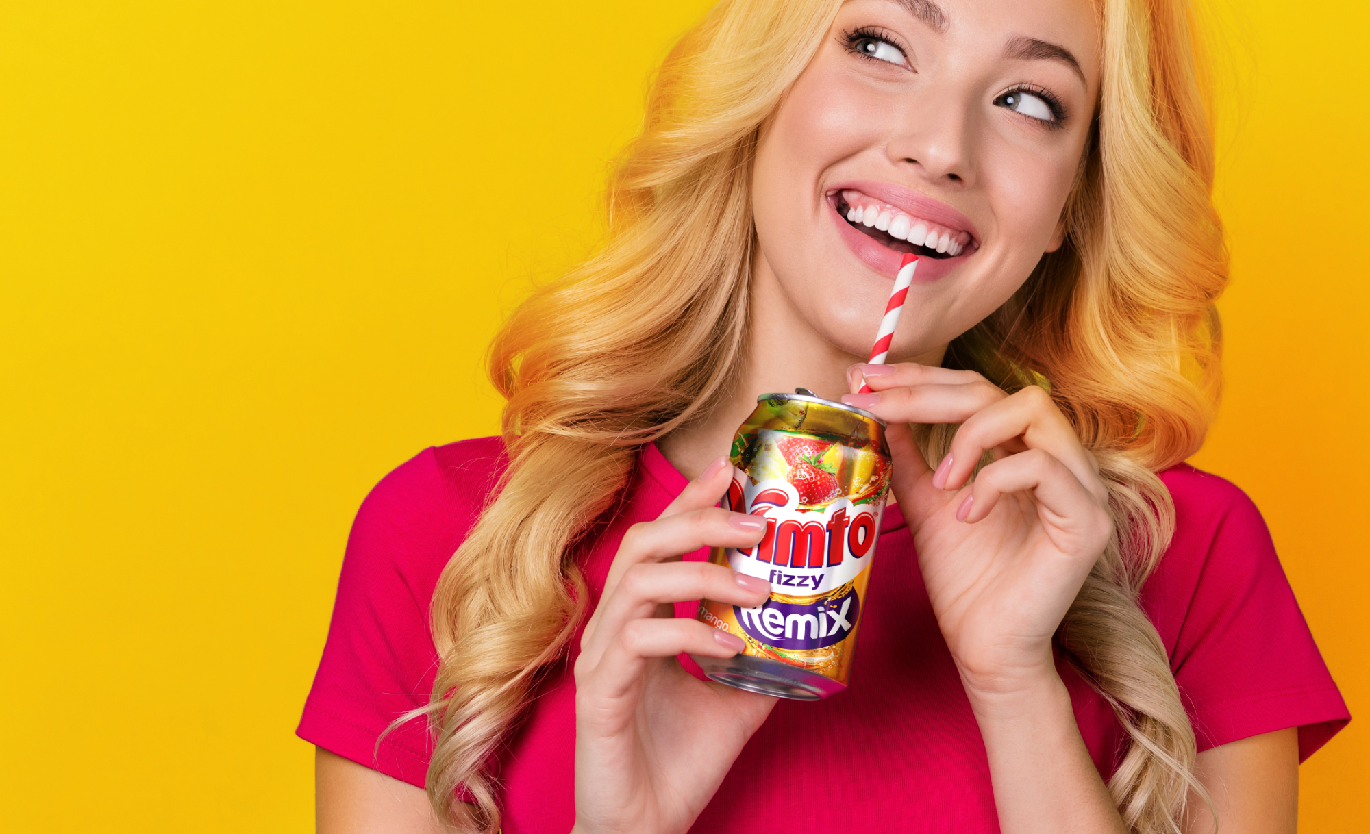 Drinking a refreshing Vimto Remix